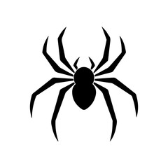 Spider icon or modern line symbol. Vector line art and icon design with bold outline. Black and white Pixel Perfect minimalistic symbol isolated white background. Silhouette simple thin sign