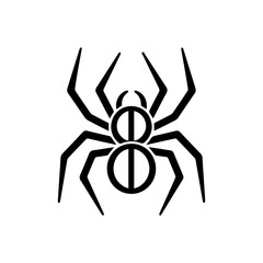 Spider icon or modern line symbol. Vector line art and icon design with bold outline. Black and white Pixel Perfect minimalistic symbol isolated white background. Silhouette simple thin sign