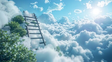 This step ladder symbolizes growth and development into the future