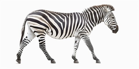 Zebra on white surface