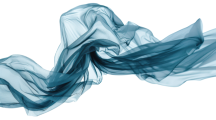 Colorful Abstract Smoke Waves on transparent background