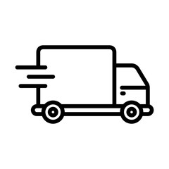 fast delivery package icon line vector design illustration template
