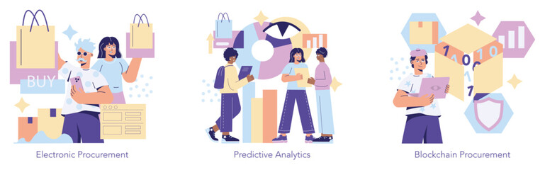 Purchasing Innovation. Flat Vector Illustration