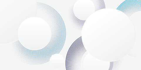 Abstract white background with circle lines. Digital future technology concept. Abstract White background design. vector illustration.
