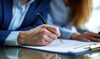 An insurance agent processing leads in an office setting