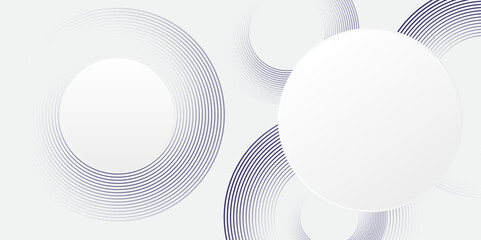 Abstract white background with circle lines. Digital future technology concept. Abstract White background design. vector illustration.