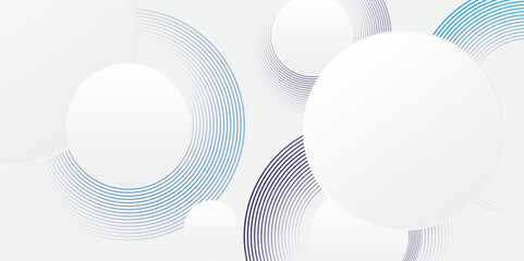 Abstract white background with circle lines. Digital future technology concept. Abstract White background design. vector illustration.