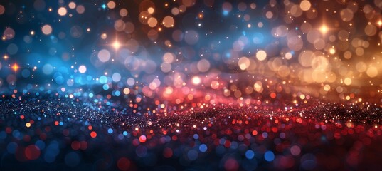 Fototapeta premium Election Day Labor Memorial Voting Background Sparkle Glitter Blue White Red Patriotic Abstract Vote Fireworks July Fourth 4 Banner