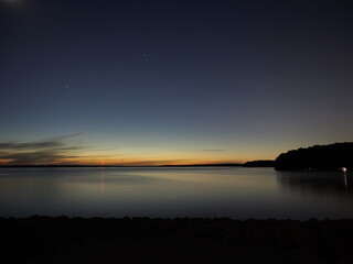 Fototapeta premium Sunset at Hillsdale Lake in Paola Kansas