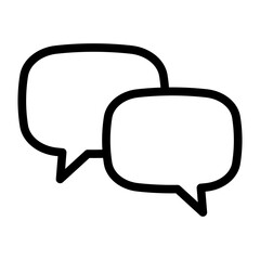 Chat icon. Talk bubble speech icon. Dialogue balloon icon.