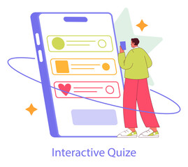 Interactive Engagement. Flat Vector Illustration