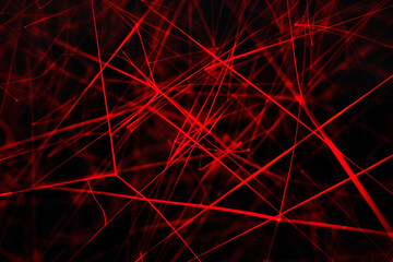  Abstract Red Lines On Dark Background