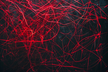 red lines on black background