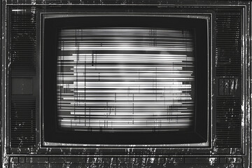 Vintage TV, static noise, glitch texture.