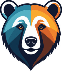 Nature’s Majesty: A Colorful and Stylish Bear Illustration