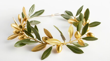Obraz premium laurel wreath isolated on white background