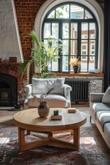 Cozy Living Room with Fireplace