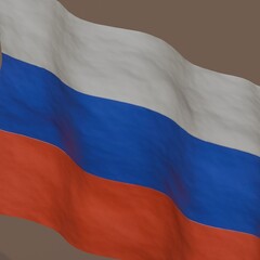 the Russian flag in close-up
