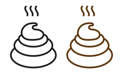 Poop icon set. dog shit vector icon. animal poo sign suitable for apps and websites UI designs.