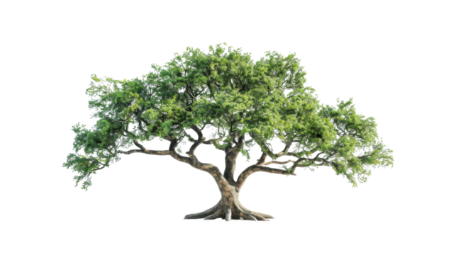 Tree real tree green leaf on transparent background