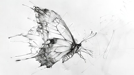  A photo of a butterfly in flight with spread wings