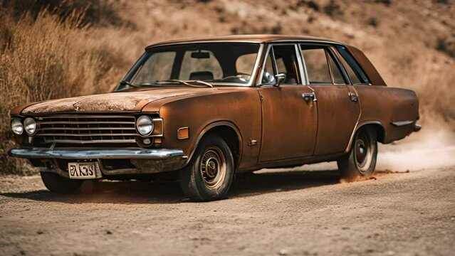 old car with rusty body