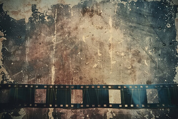 vintage grunge film isolated on background dirty gritty analog vignette border in 8k 16 9 ratio corroded scratched and streaked negative strip 3d rendering