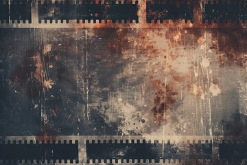 vintage grunge film isolated on background dirty gritty analog vignette border in 8k 16 9 ratio corroded scratched and streaked negative strip 3d rendering