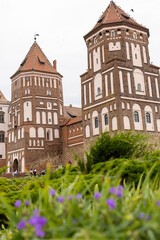 Fototapeta premium Mir Castle Complex in summer on a gloomy day
