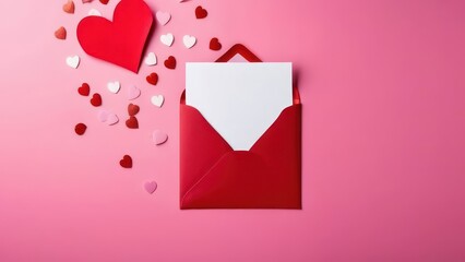 heart with gift boxes and rose flowers on pink background. Happy Valentine's day, love, romantic, Mother's day, birthday concept.