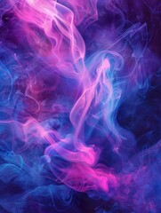 Obraz premium Pink Blue Smoke Close Up