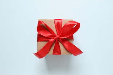 Beautiful gift on a colored background