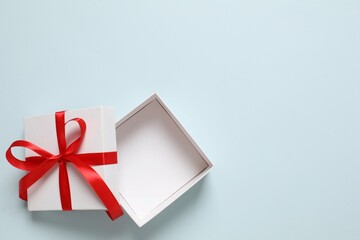 Beautiful gift on a colored background