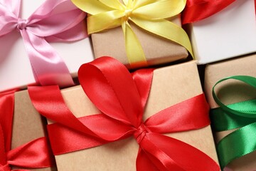 Beautiful gifts on a colored background