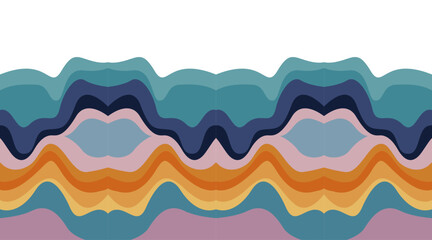 Abstract Waves Design with Flowing Patterns