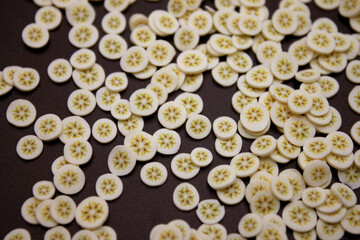 Miniature Polymer Clay Banana Slime Charms