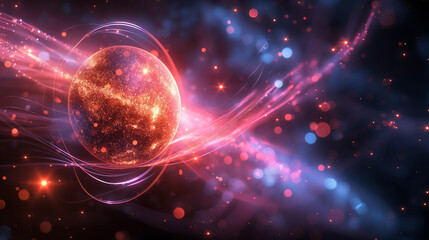 light colors abstract Physics quantum and scientific background 