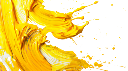 Lipstick smears cosmetics petal yellow on transparent background