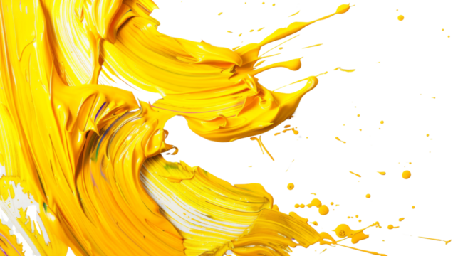 Lipstick smears cosmetics petal yellow on transparent background