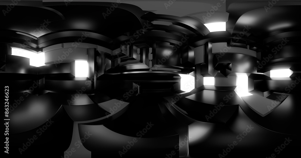 Poster 3d rendering. hdri environment map. 360 degree spherical seamless vr panorama. abstract empty t inte