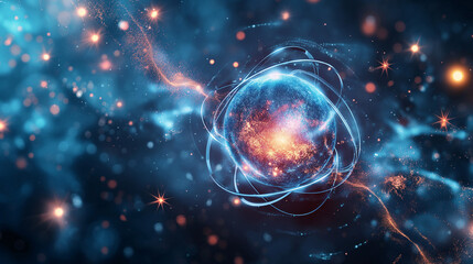 light colors abstract Physics quantum and scientific background 