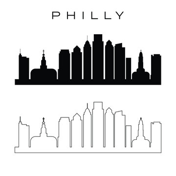 black silhouette and outline vector illustration clip art 
