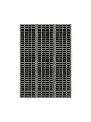 Black plastic rain catcher with grid isolated on transparent background.