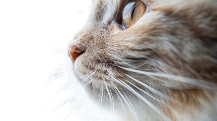 Cat portrait on transparent background