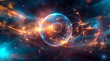 light colors abstract Physics quantum and scientific background 