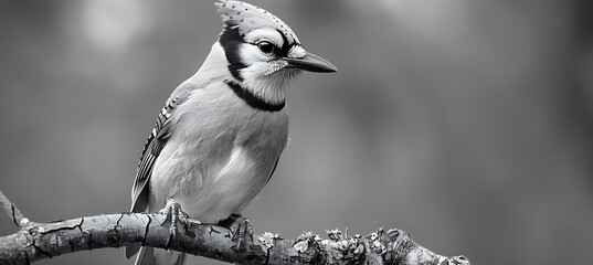 Naklejka premium Photo of a blue jay shot direction from above pose perched time of day midday