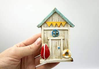 Miniature Beach Cabin Shack for Zen Garden
