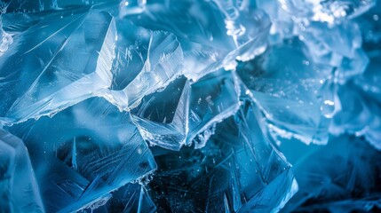 Obraz premium Abstract background of icy blue and white ice crystals. Photogenic, nature.