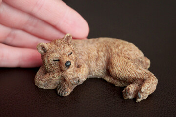 Miniature Bear for Tiny Fairy Garden or Dollhouse Model