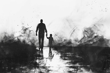 Obraz premium Man and Child